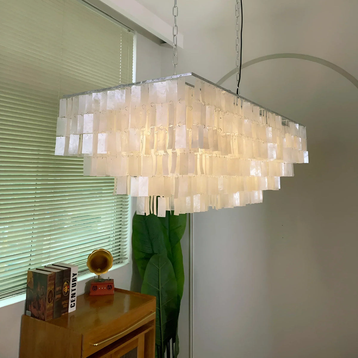 Skye Rectangular Tiered Iron Chandelier – Iron detail 5