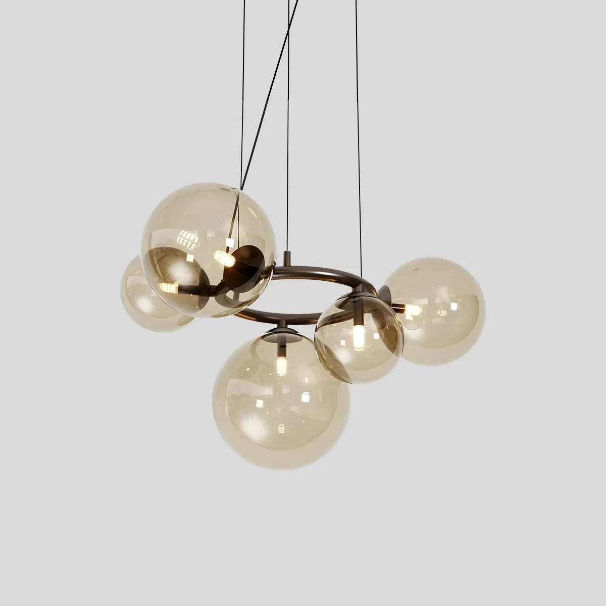 Luxurious Single-Tone Glass Spheres Chandelier – Glass detail 3