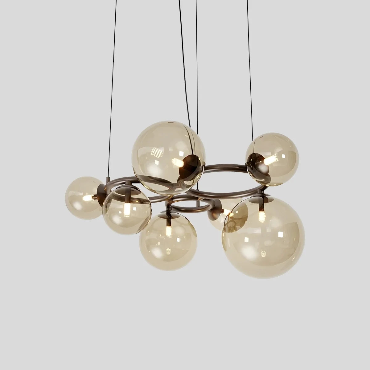 Luxurious Single-Tone Glass Spheres Chandelier – Glass detail 7