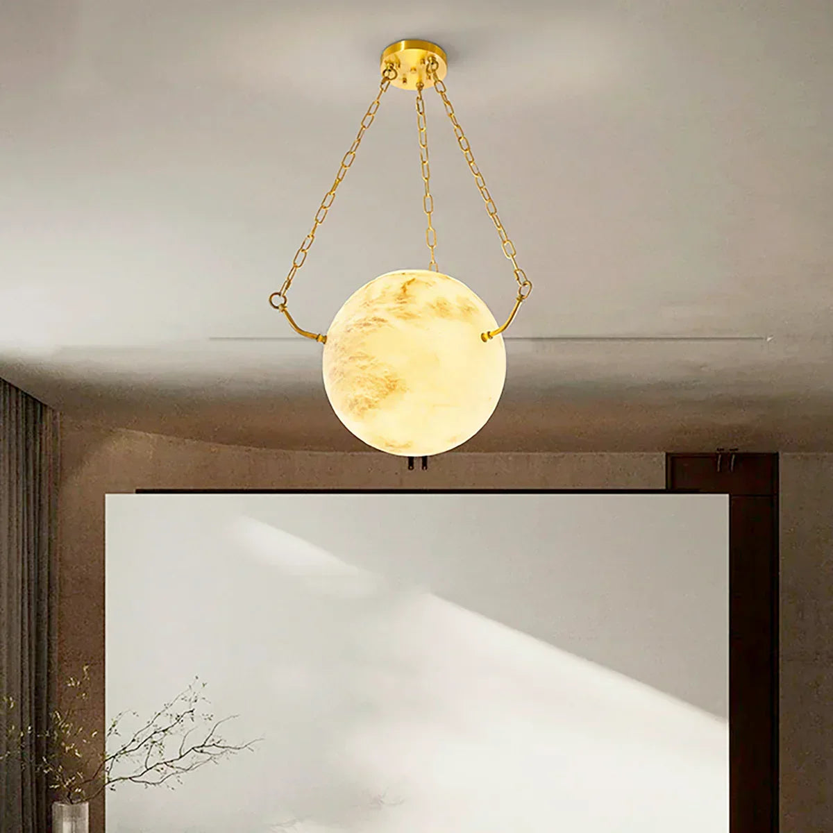 Sphere Atlas Alabaster Pendant Lamp – Alabaster detail 5