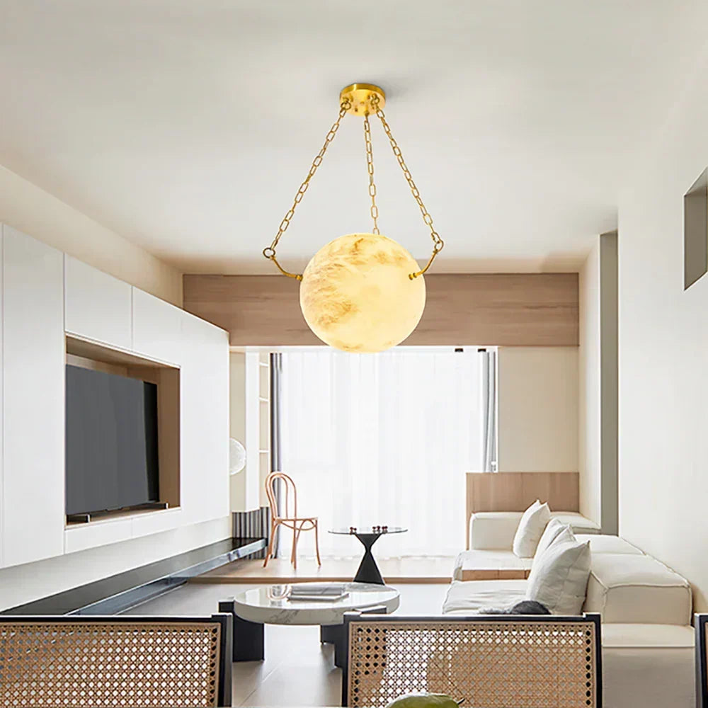 Sphere Atlas Alabaster Pendant Lamp – Alabaster detail 4