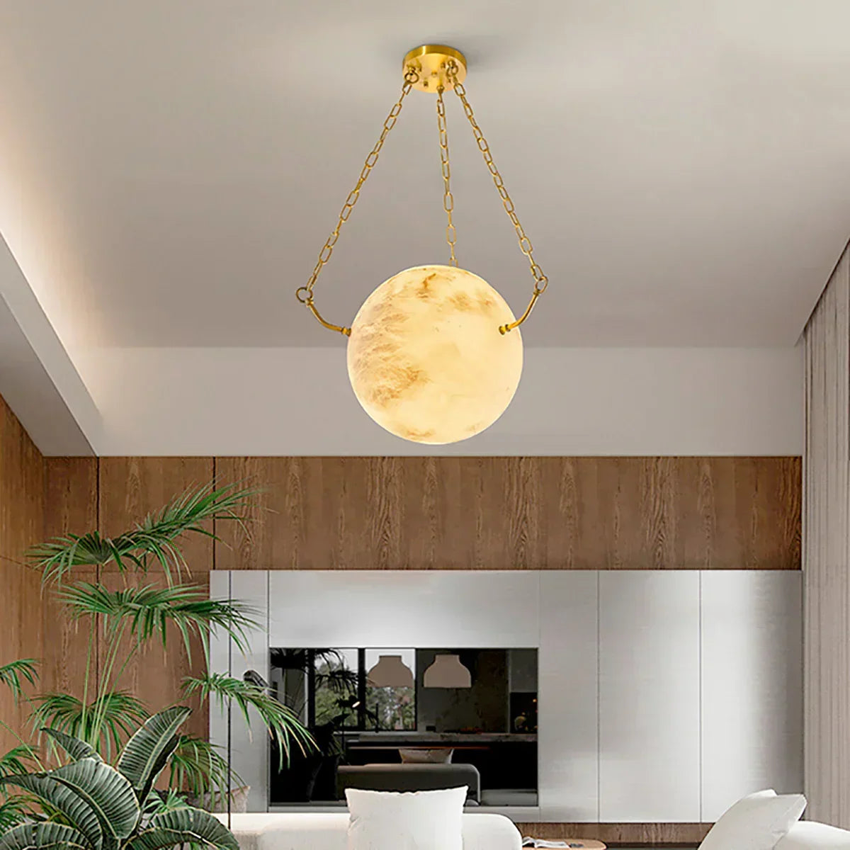 Sphere Atlas Alabaster Pendant Lamp – Alabaster detail 3