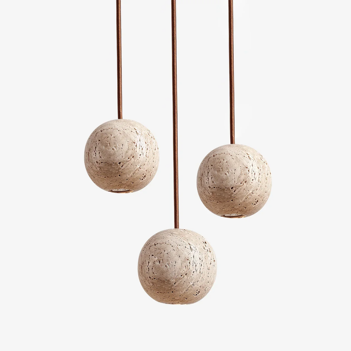 Spherical Cassia Travertine Pendant Light – Travertine detail 13