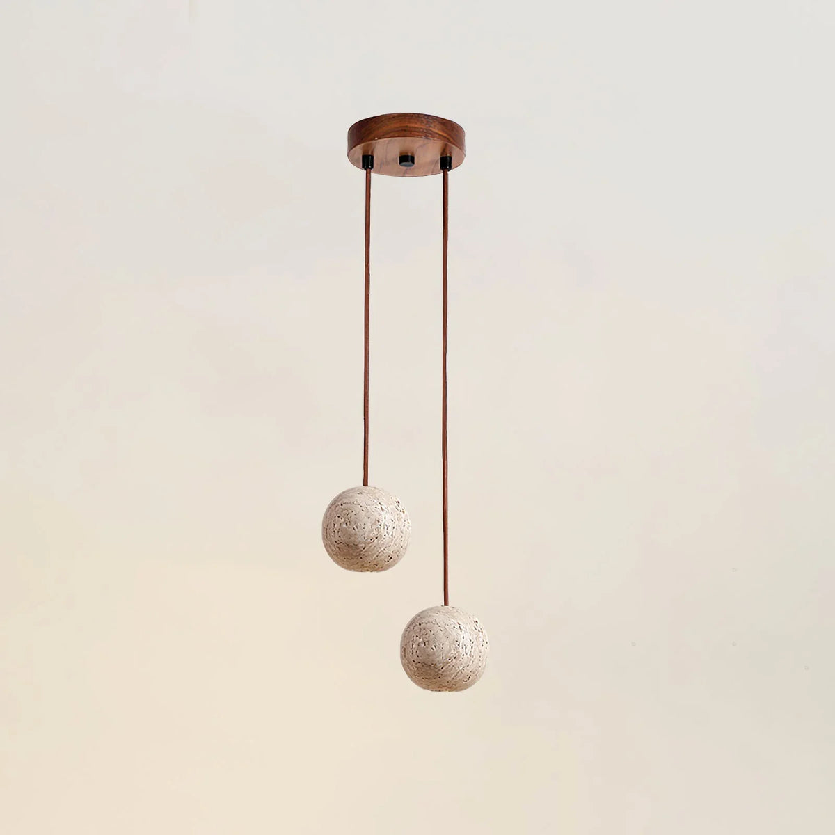 Spherical Cassia Travertine Pendant Light – Travertine detail 10