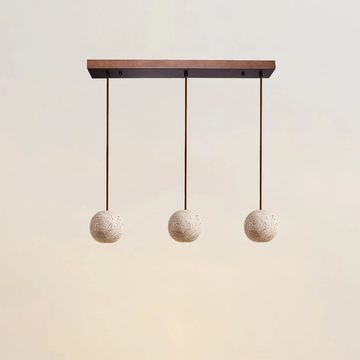 Spherical Cassia Travertine Pendant Light – Travertine detail 12