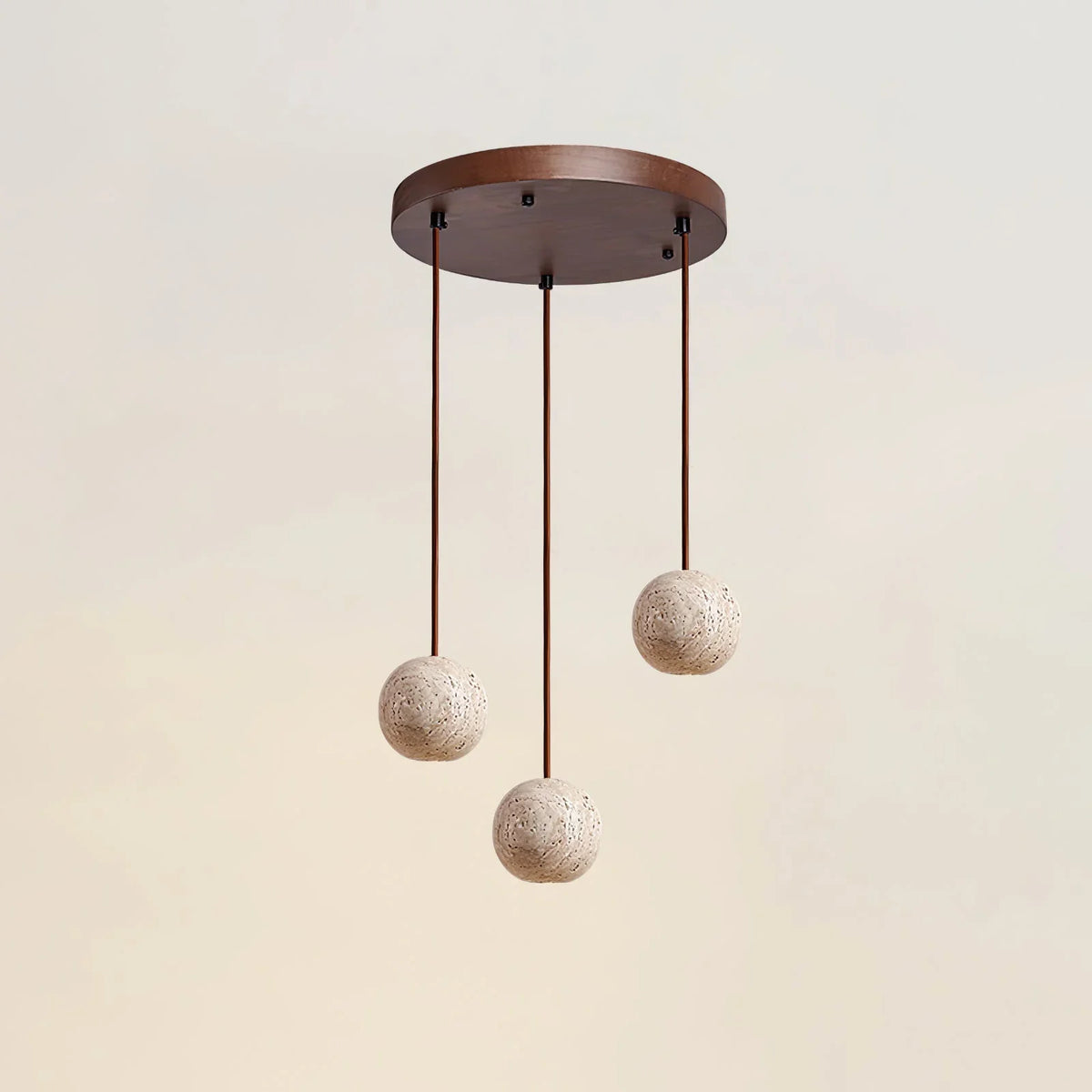 Spherical Cassia Travertine Pendant Light – Travertine detail 11