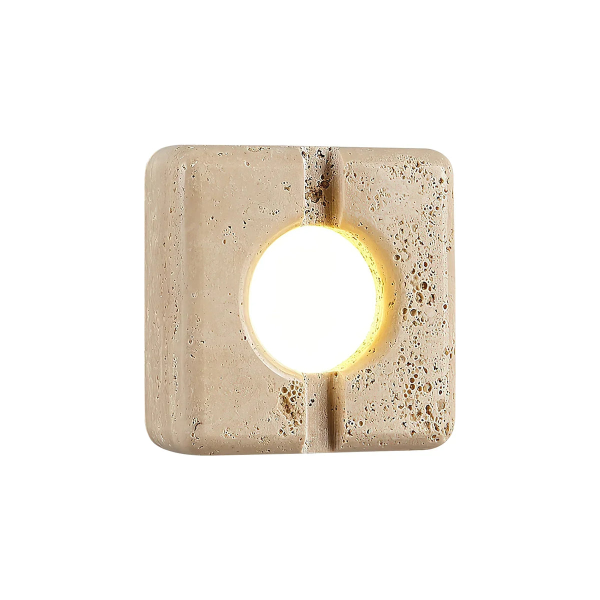 Square Camera Travertine Wall Lamp – Travertine detail 11