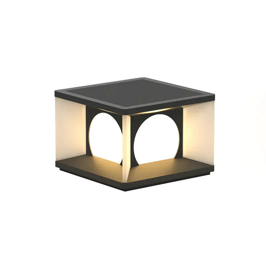 Square Courtyard Eclipse Cube Outdoor Lamp Acrylic