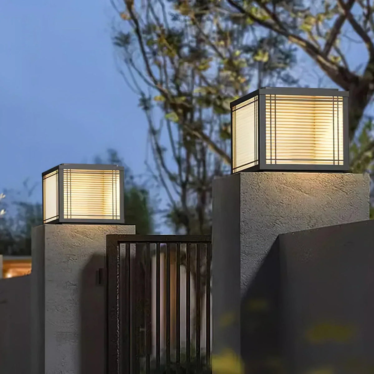 Square Deck Garden Courtyard Outdoor Glass Light – Glass detail 9