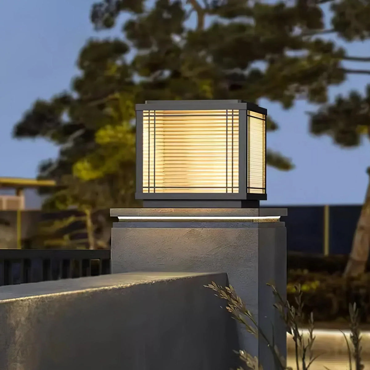 Square Deck Garden Courtyard Outdoor Glass Light – Glass detail 11