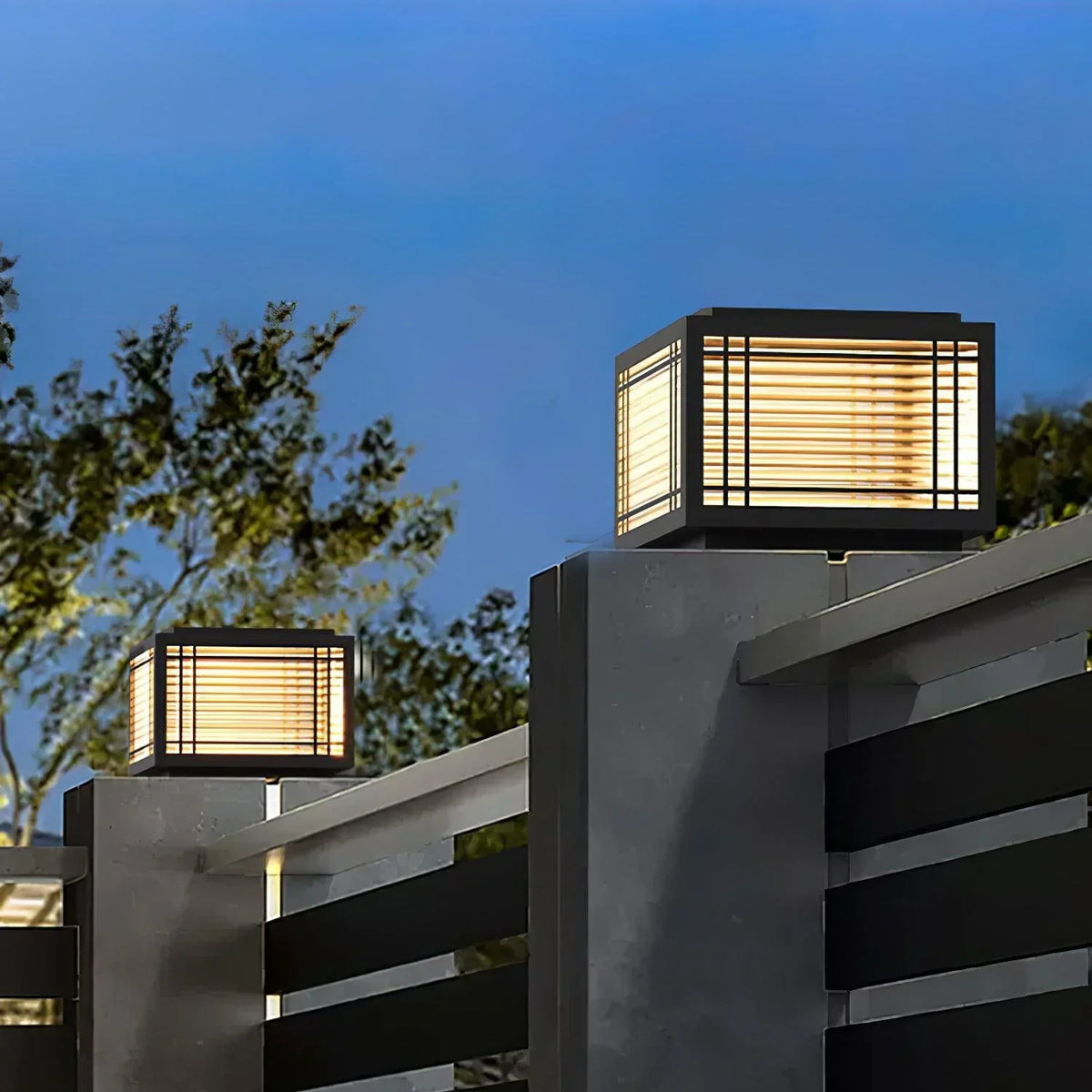Square Deck Garden Courtyard Outdoor Glass Light – Glass detail 12