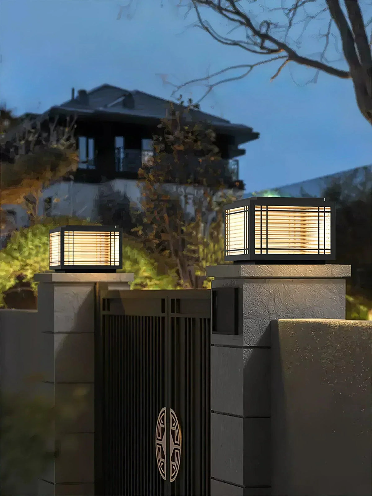 Square Deck Garden Courtyard Outdoor Glass Light – Glass detail 14