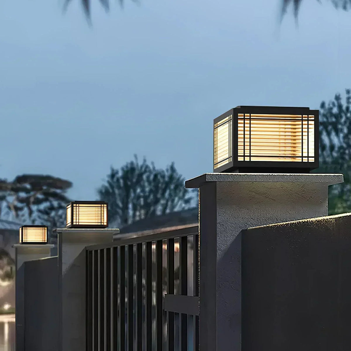Square Deck Garden Courtyard Outdoor Glass Light – Glass detail 16