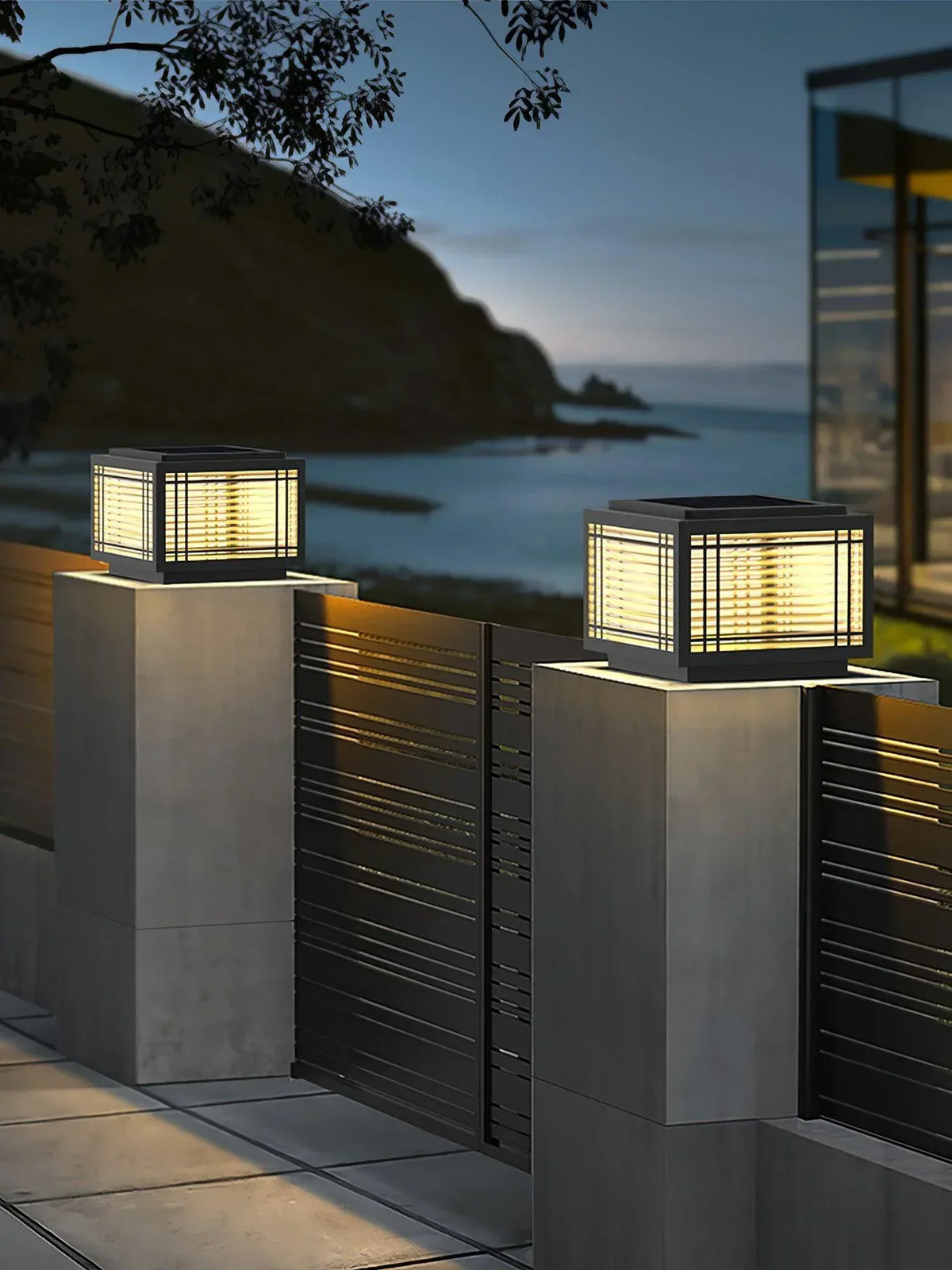 Square Deck Garden Courtyard Outdoor Glass Light – Glass detail 17