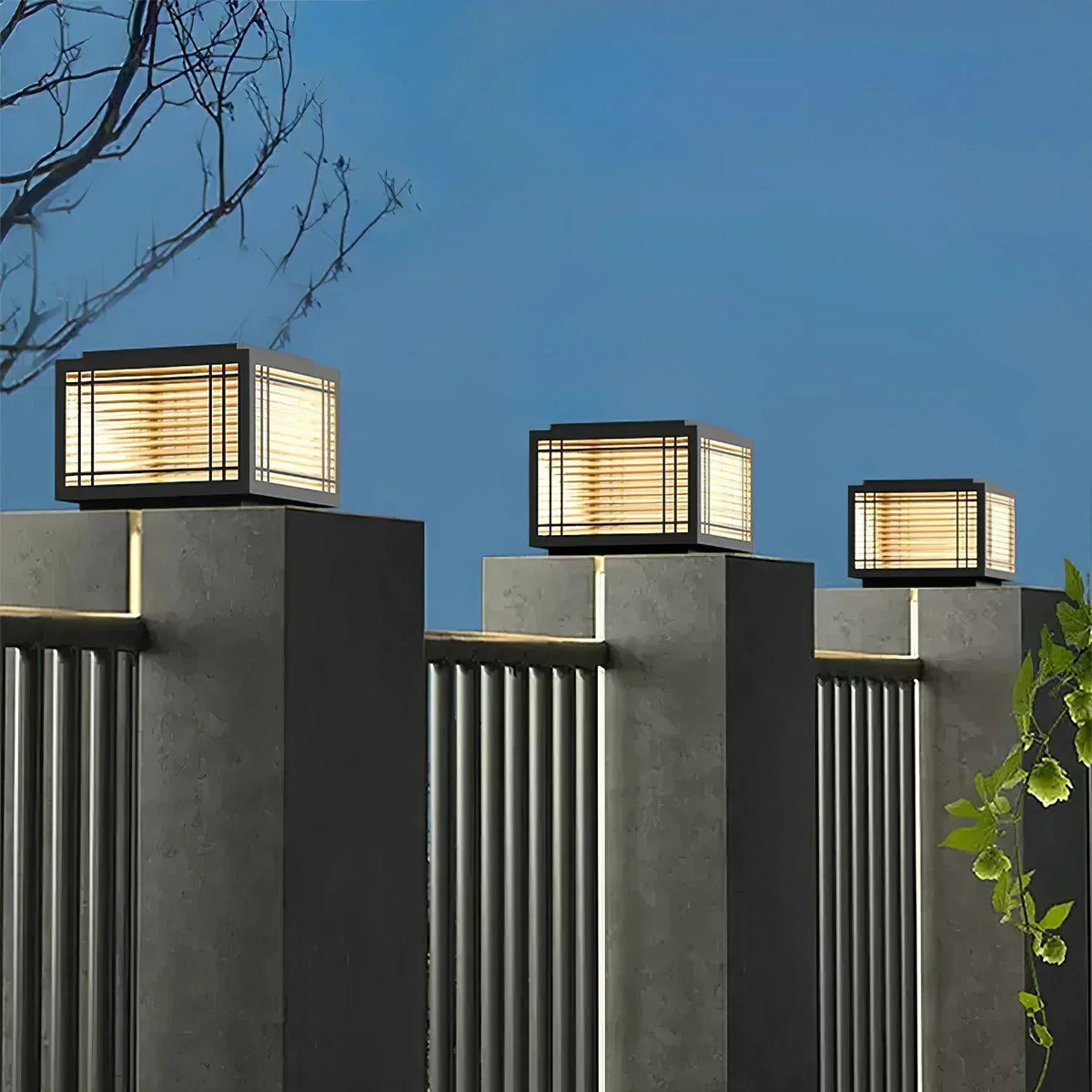 Square Deck Garden Courtyard Outdoor Glass Light – Glass detail 18