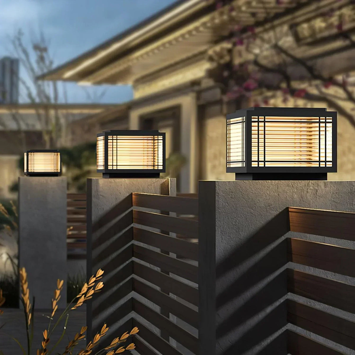 Square Deck Garden Courtyard Outdoor Glass Light – Glass detail 19
