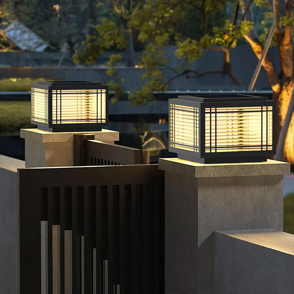 Square Deck Garden Courtyard Outdoor Glass Light – Glass detail 20