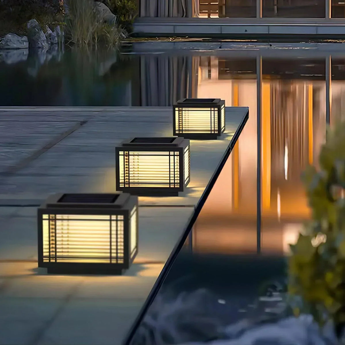 Square Deck Garden Courtyard Outdoor Glass Light – Glass detail 21