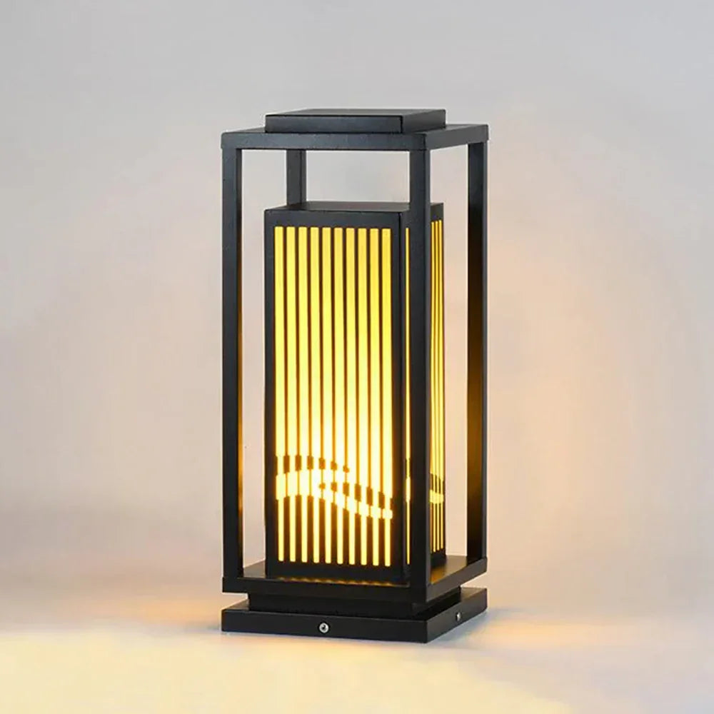 Square Modern Cage Outdoor Alabaster Light – Alabaster detail 17