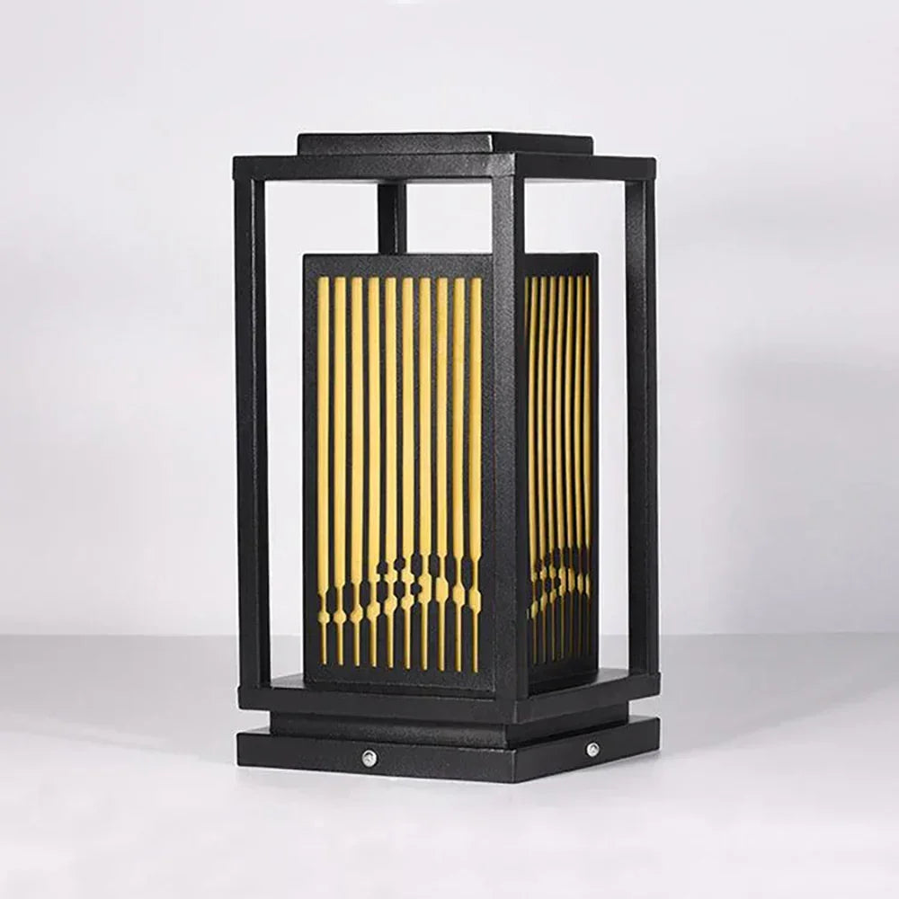 Square Modern Cage Outdoor Alabaster Light – Alabaster detail 18