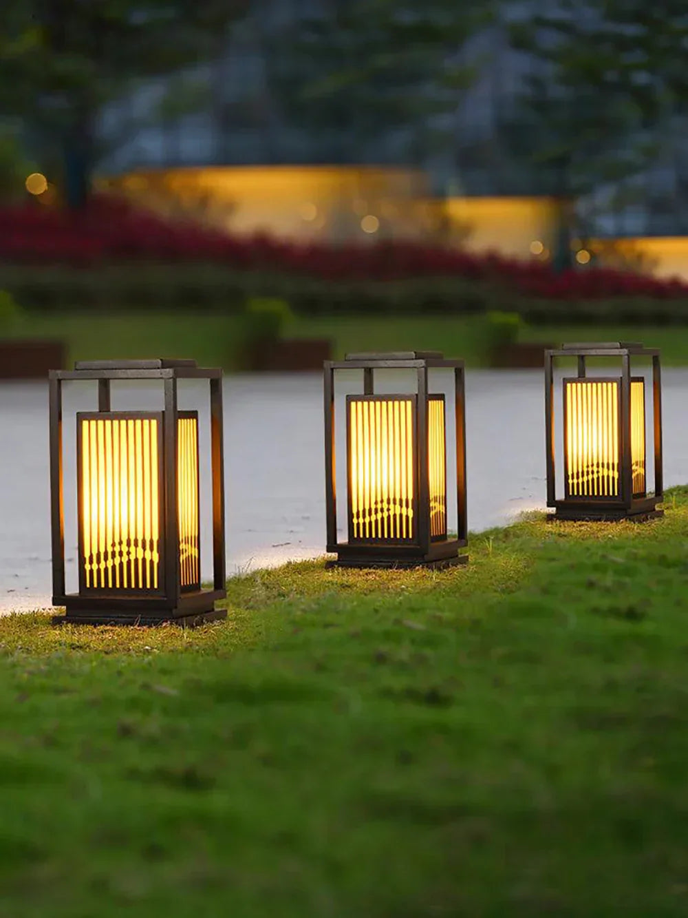 Square Modern Cage Outdoor Alabaster Light – Alabaster detail 7