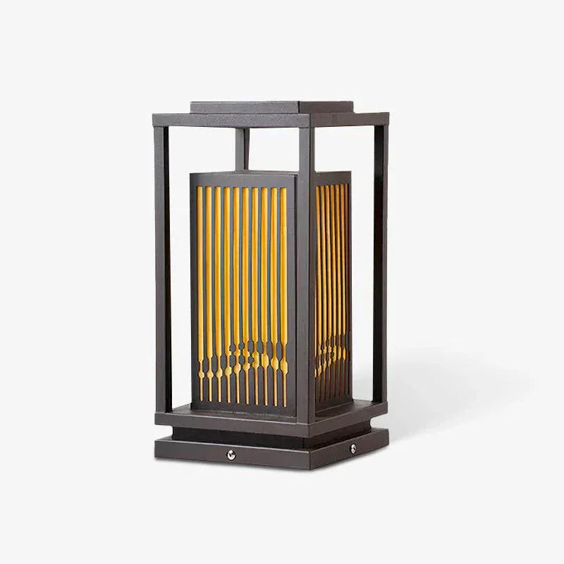 Square Modern Cage Outdoor Alabaster Light – Alabaster detail 19