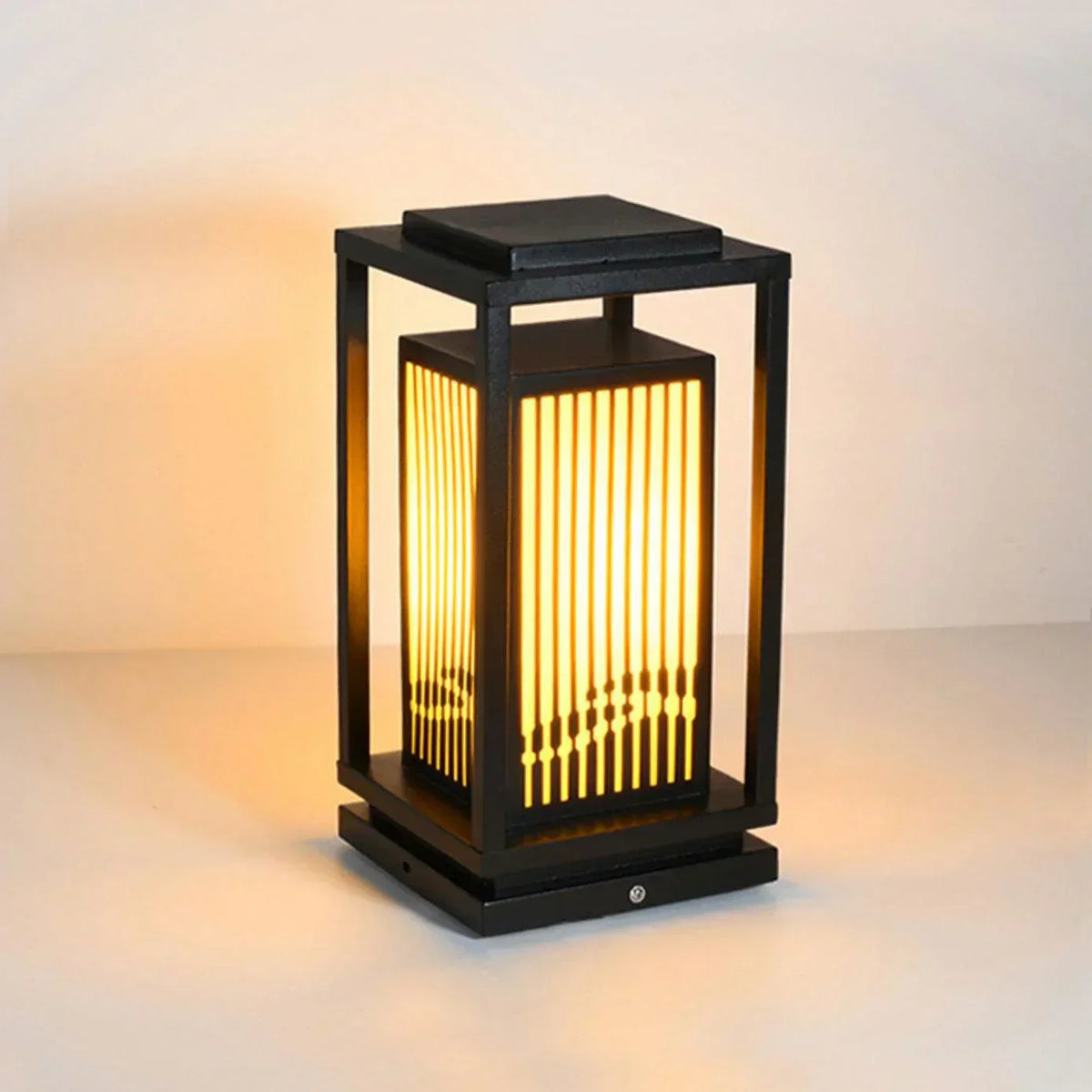 Square Modern Cage Outdoor Alabaster Light – Alabaster detail 16