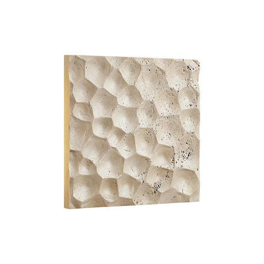 Square Modular Panel Travertine Wall Sconce