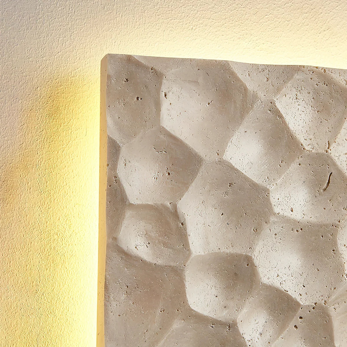 Square Modular Panel Travertine Wall Sconce – Travertine detail 8
