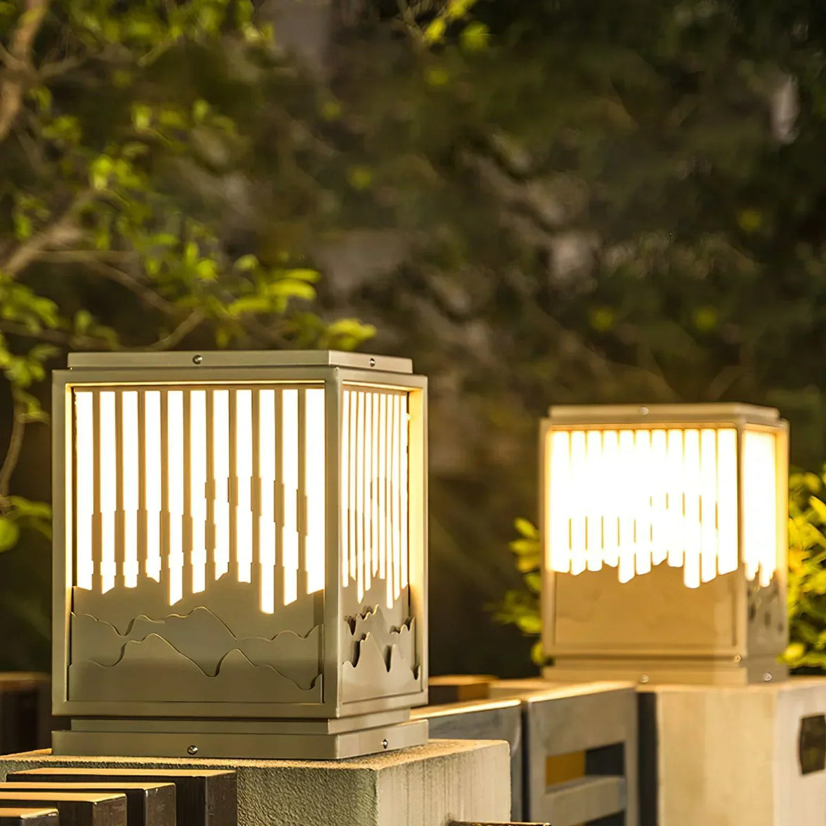 Square Wave Outdoor Garden Acrylic Light – Acrylic detail 6