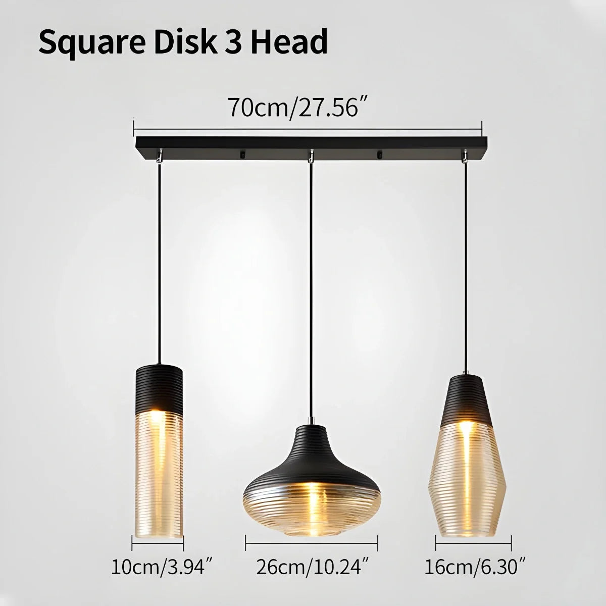 Industrial Style Glass Pendant Light for Kitchen – Glass detail 17