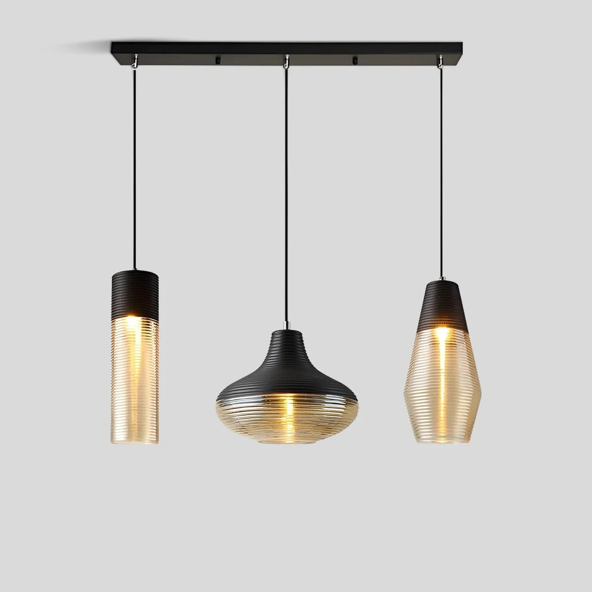 Industrial Style Glass Pendant Light for Kitchen – Glass detail 16