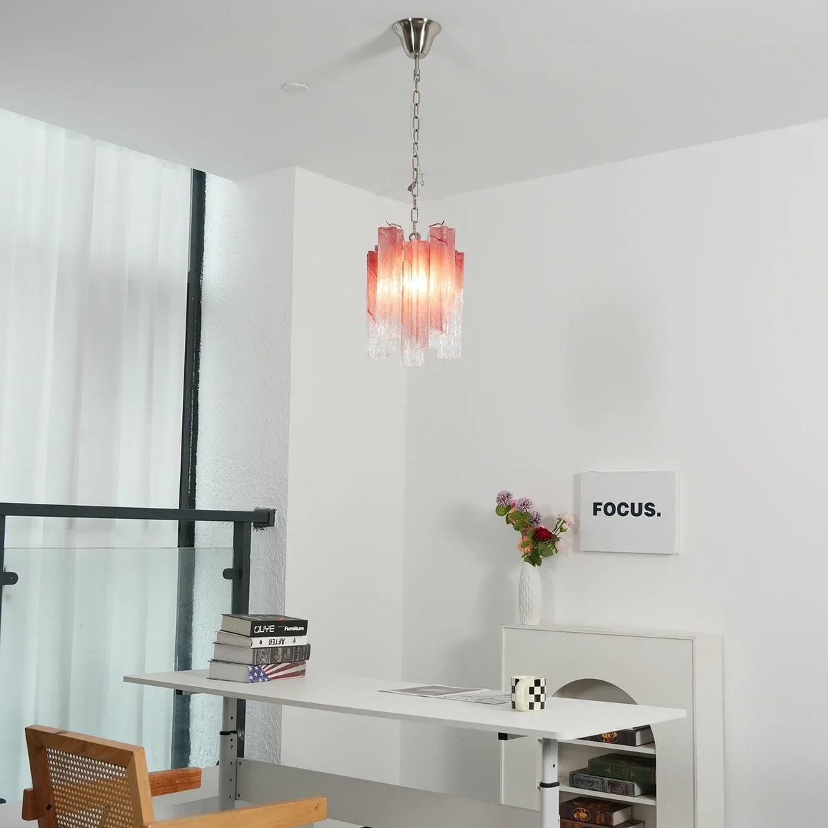 Addis Star-Shaped Glass Tubes Chandelier – Glass detail 13