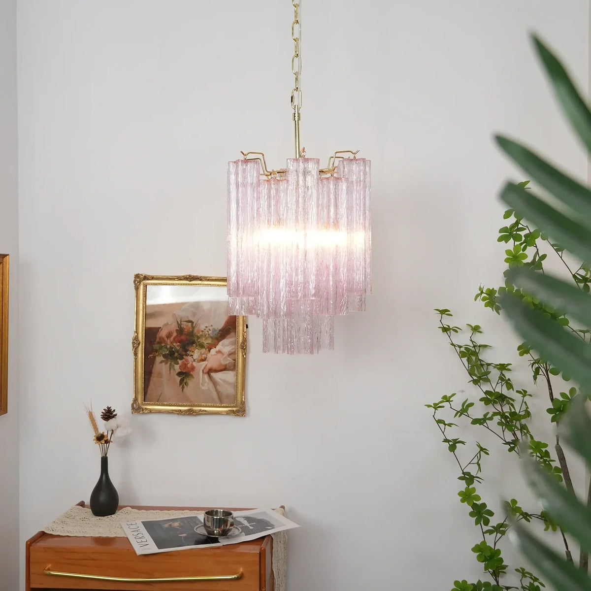 Addis Star-Shaped Glass Tubes Chandelier – Glass detail 39