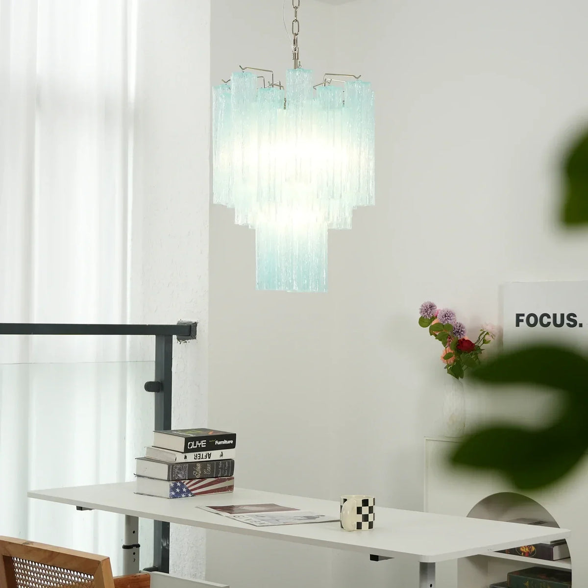 Addis Star-Shaped Glass Tubes Chandelier – Glass detail 18