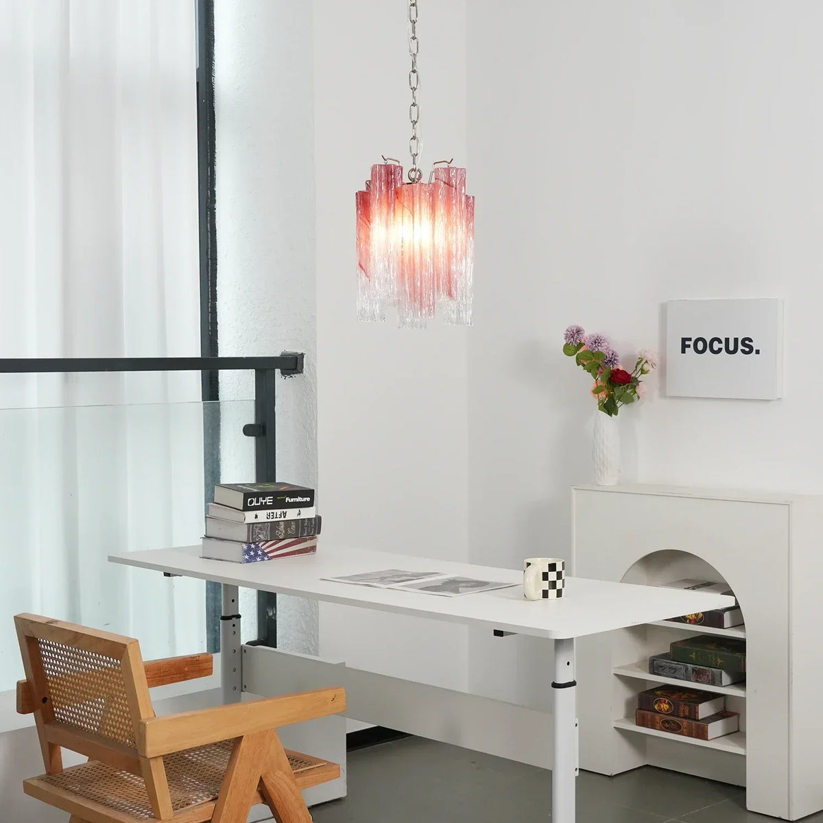 Addis Star-Shaped Glass Tubes Chandelier – Glass detail 14