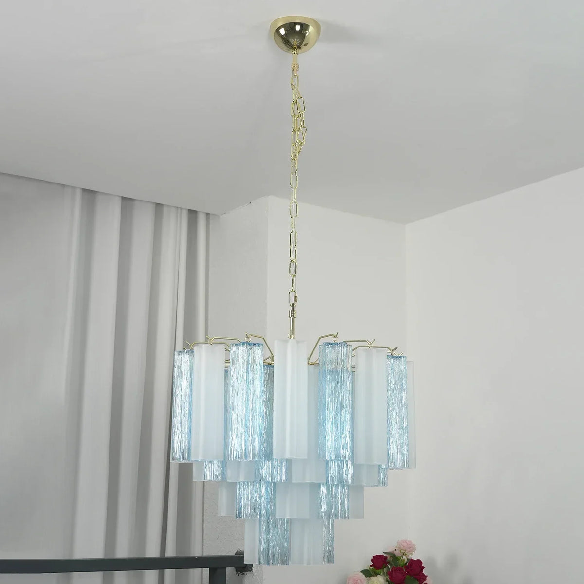 Addis Star-Shaped Glass Tubes Chandelier – Glass detail 47