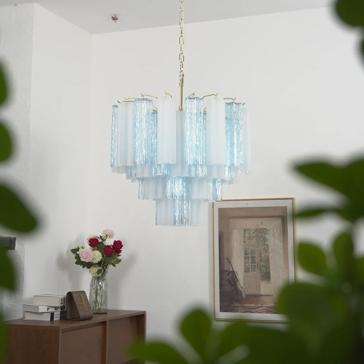 Addis Star-Shaped Glass Tubes Chandelier – Glass detail 31