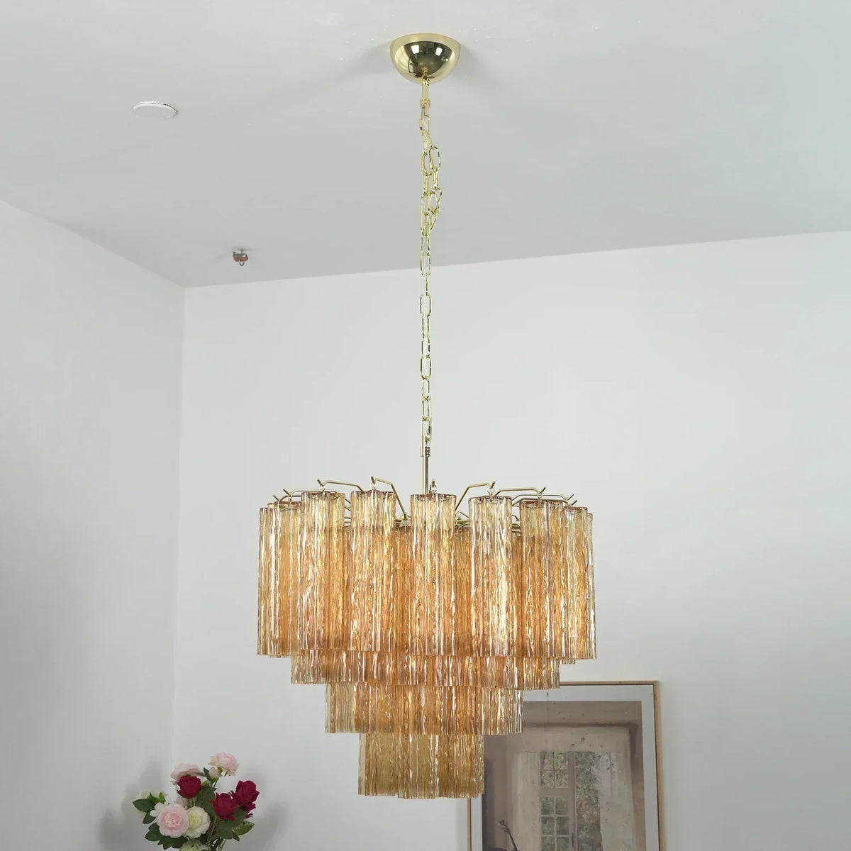 Addis Star-Shaped Glass Tubes Chandelier – Glass detail 48