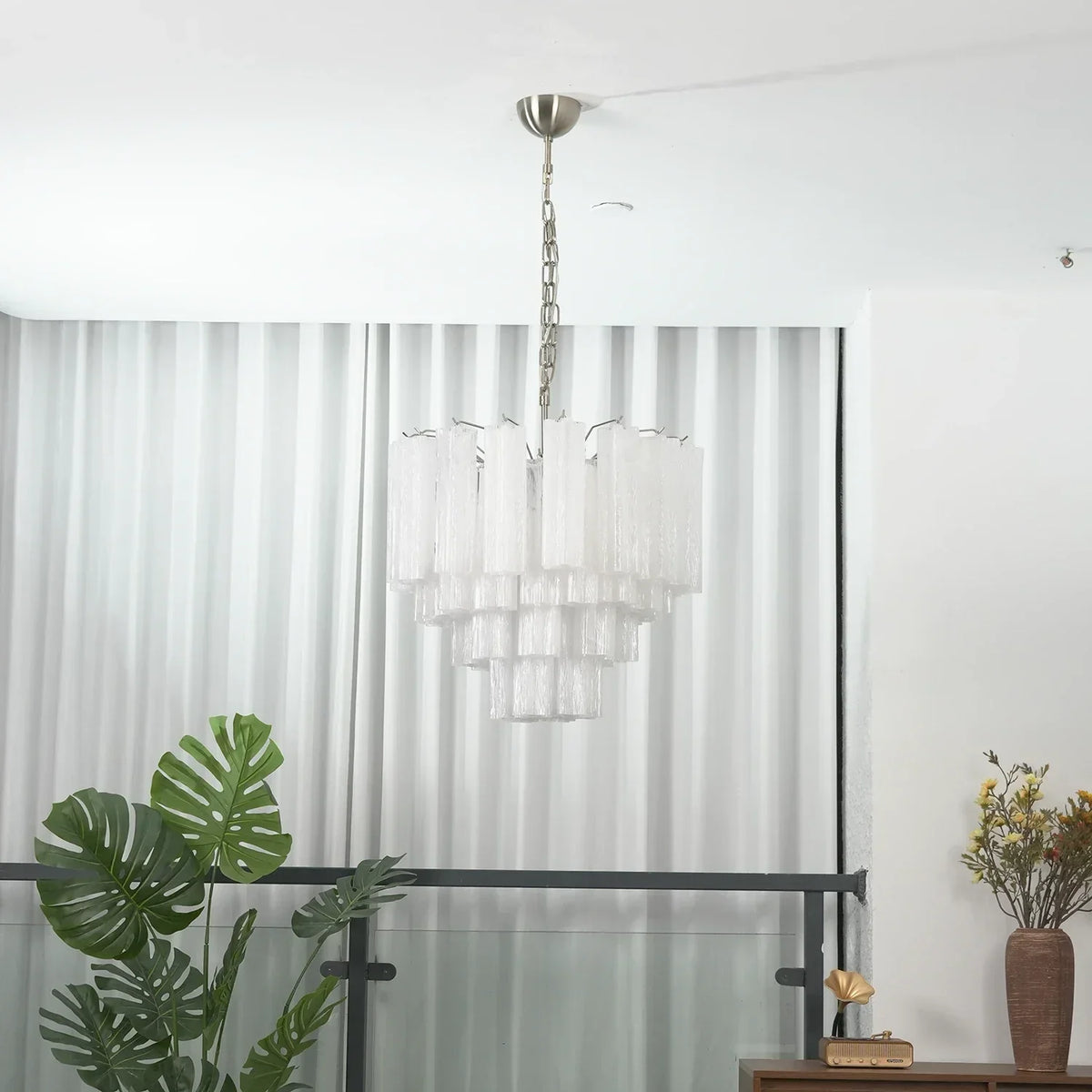 Addis Star-Shaped Glass Tubes Chandelier – Glass detail 26