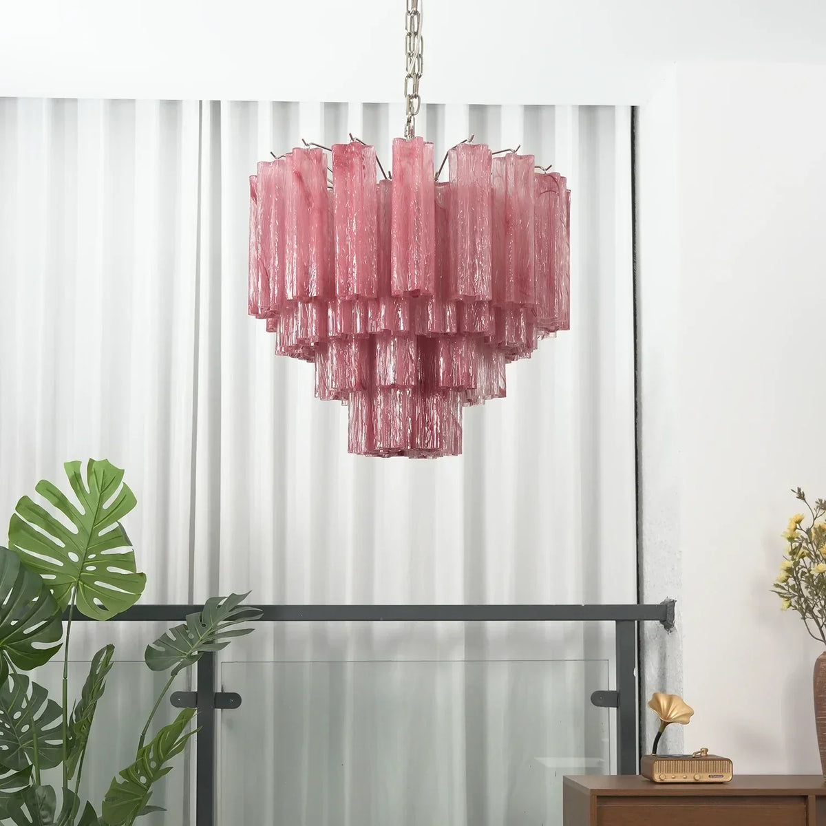 Addis Star-Shaped Glass Tubes Chandelier – Glass detail 27