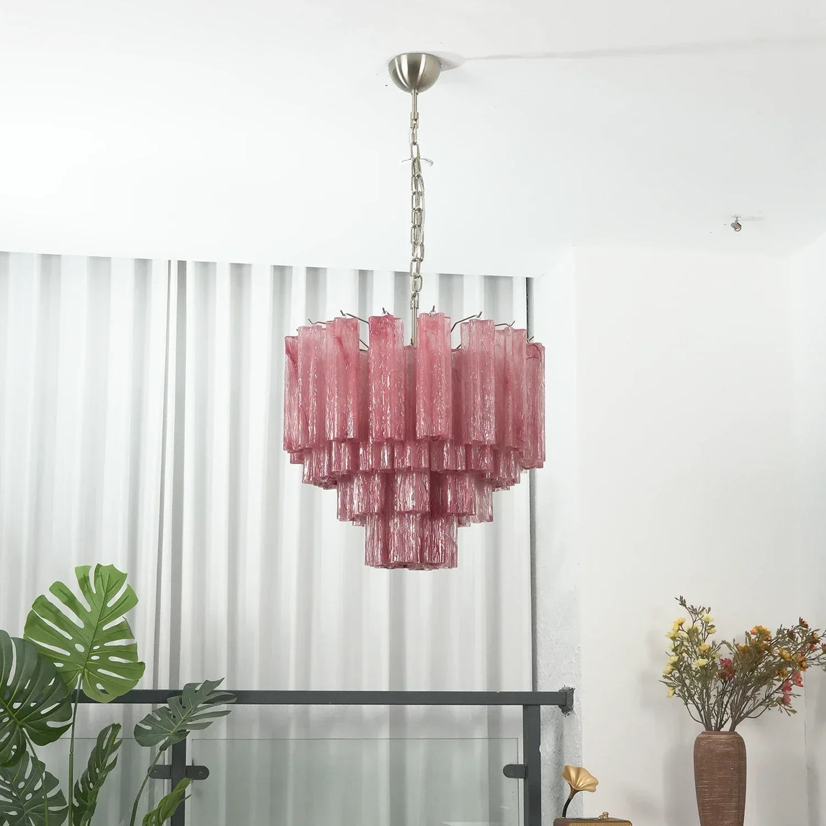 Addis Star-Shaped Glass Tubes Chandelier – Glass detail 25