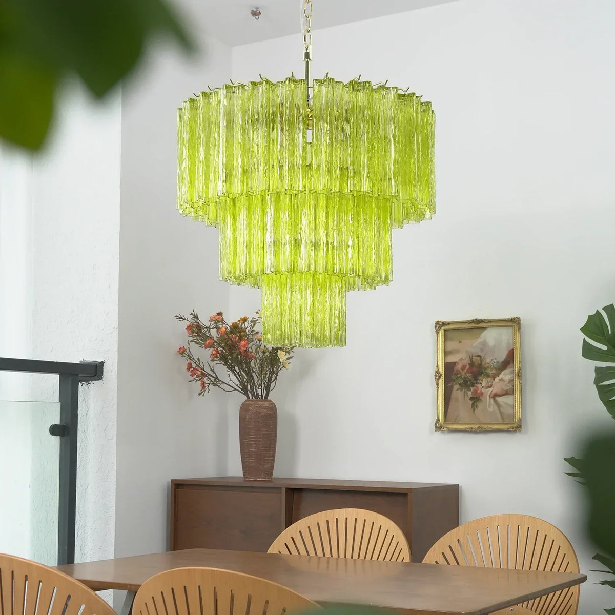 Addis Star-Shaped Glass Tubes Chandelier – Glass detail 34