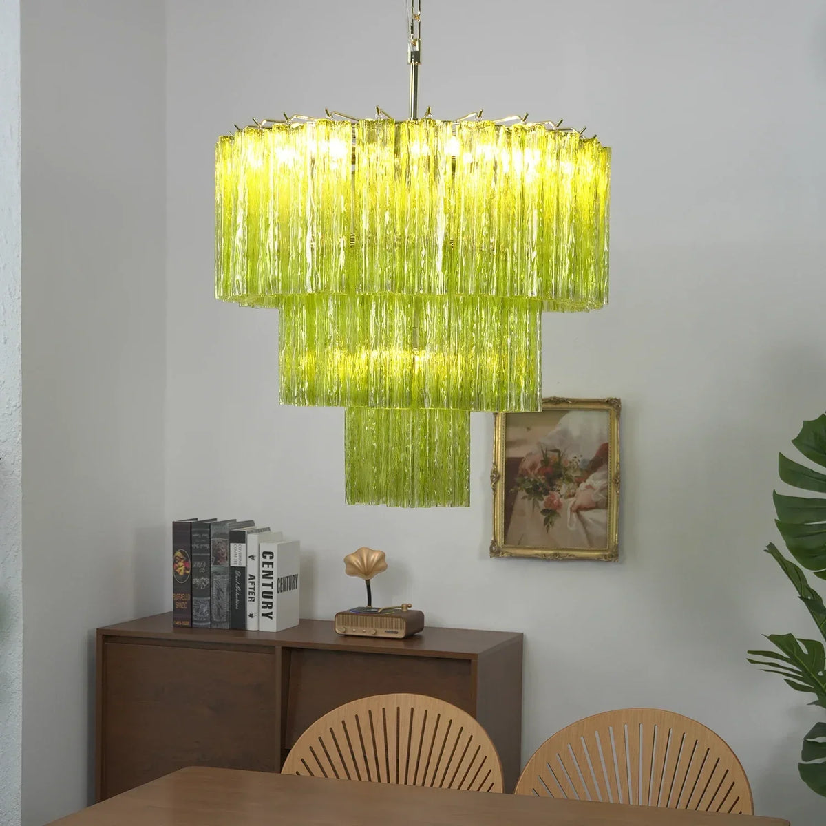 Addis Star-Shaped Glass Tubes Chandelier – Glass detail 33