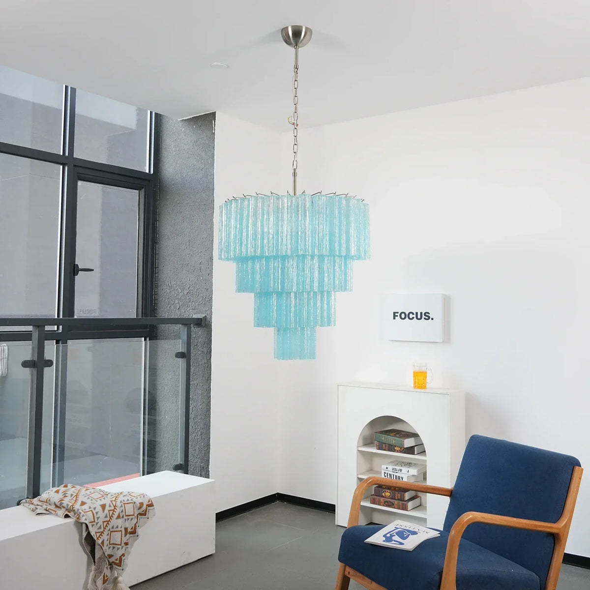 Addis Star-Shaped Glass Tubes Chandelier – Glass detail 12