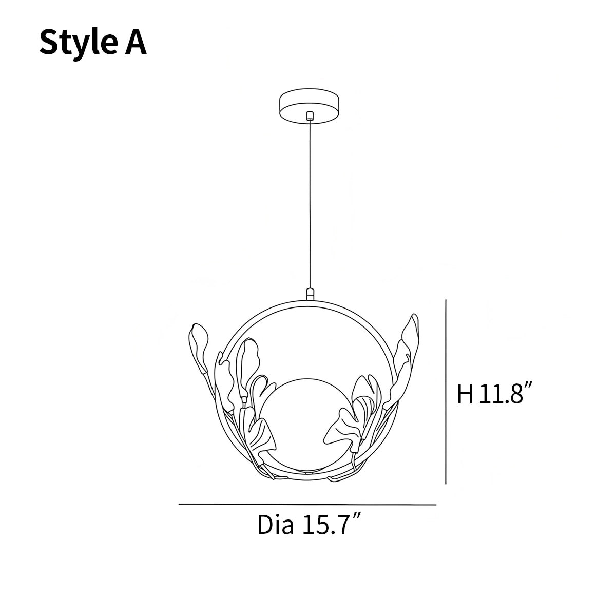 Ginkgo Pendant Lamp for Dining Table – detail 4