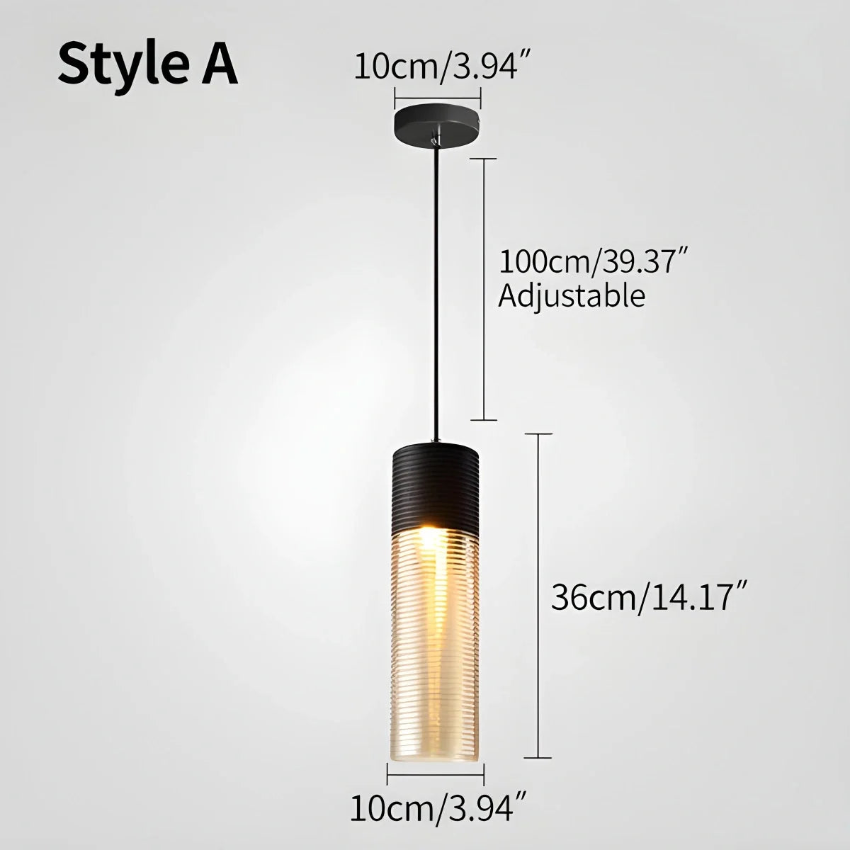 Industrial Style Glass Pendant Light for Kitchen – Glass detail 4