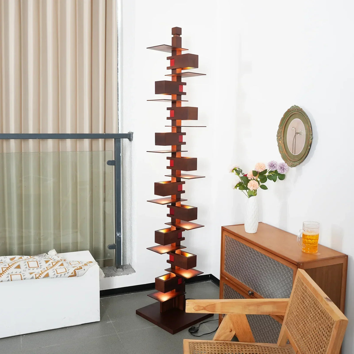 Stacking Wood Floor Lamp – Wood detail 3
