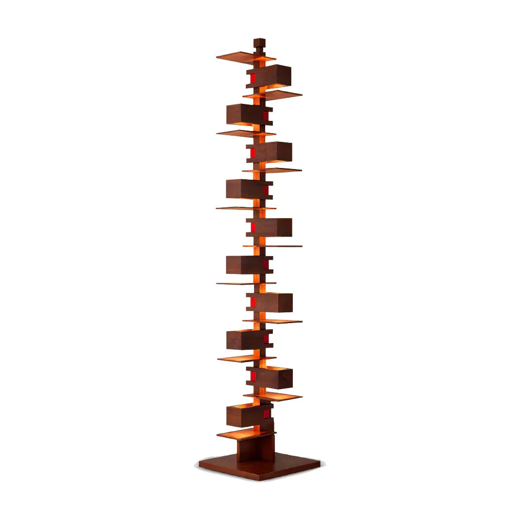 Stacking Wood Floor Lamp