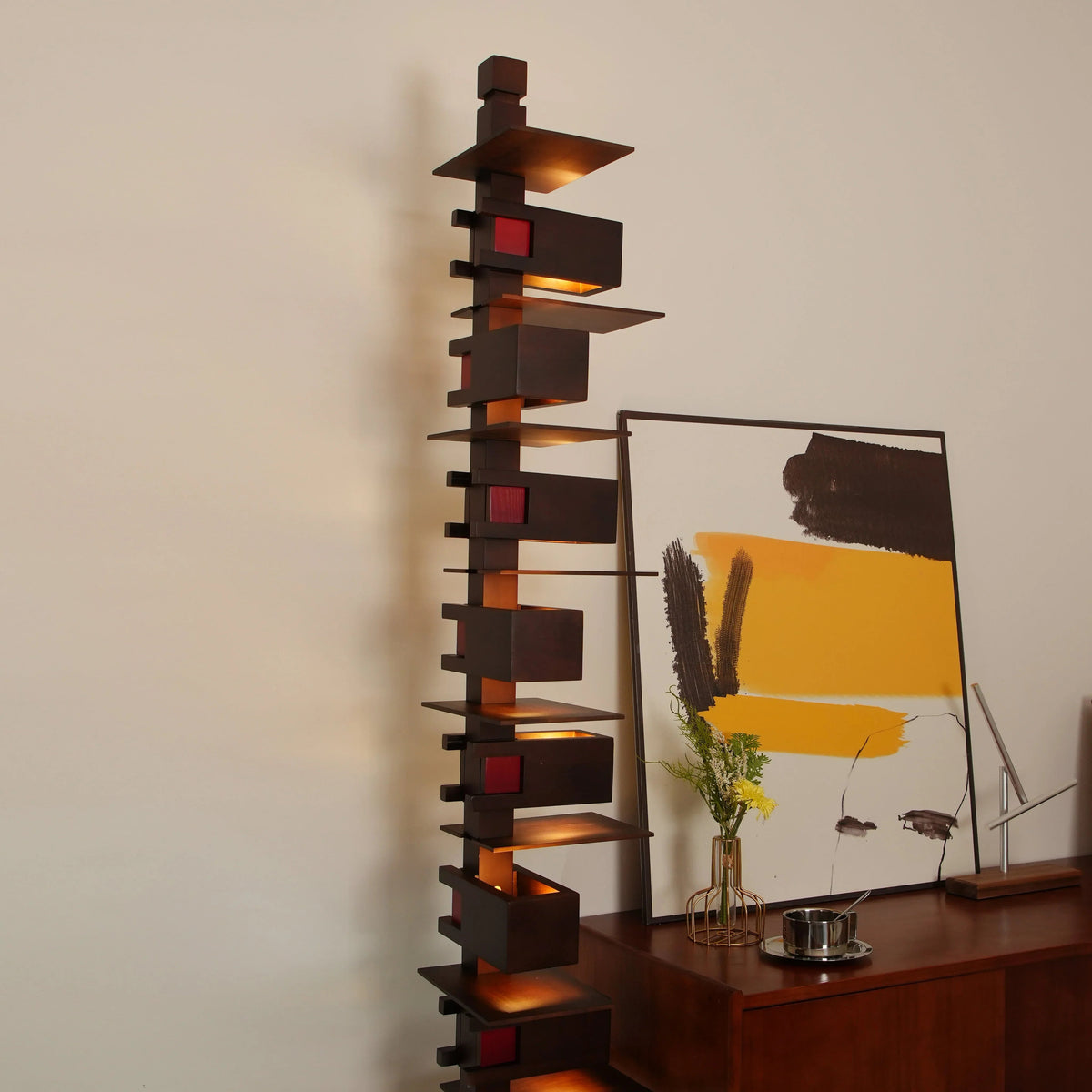 Stacking Wood Floor Lamp – Wood detail 9